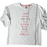 Sonoma  Life and Style Womens Long Sleeve Graphic Crew Neck Sweatshirt Sz L Photo 2