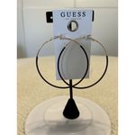 Guess   3 Inch Rose Gold Tone Purple Eggplant Thread-Wrapped Hoop Earrings Photo 4