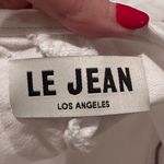 Le Jean White Denim Colette Midi Skirt Size Medium Photo 2