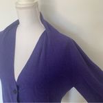 CAbi Sunday Violet Purple Cropped Ribbed Knit Button Cardigan Style 5834 Size L Photo 4