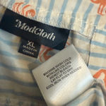 Modcloth  XL crab striped back button lightweight blouse top TS 2715 Photo 4