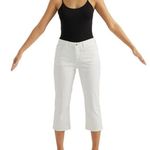 Lee Womens 16 White Mid Rise Regular Fit Denim Capri 22" Inseam NWT Photo 10