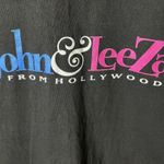 Urban Outfitters Vintage 90s John & Leeza TV Show Tee Black L USA Unisex Fit Photo 15