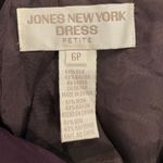 Jones New York Cap Sleeve Silk Blend Knotted Front Midi Dress Purple Women's 6P Photo 4