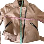 Urban Retro faux leather‎ suede moto jacket coat Tan Size M Photo 6