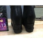 Sorel  NL3364-010 Ankle Boots Women US 8 Black Leather Side Zip Slip-On Round Toe Photo 3