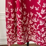 Rising International Red Shift Dress Chiffon Bird Print XL Photo 6