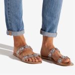 ShoeDazzle Haleigh Embellished Slide Sandal Bling Photo 0