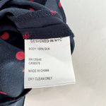 Intermix  Women's Silk Polka Dot Dress Blue Red Size‎ Small Photo 7