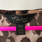 Thalia Sodi Thalia Soto Women’s Cheetah Leopard Animal Print Blouse Top Shirt Size M EUC Photo 2