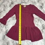 Torn By Ronny Kobo  Peplum Top Open Knit Size XS Scoop Neck Designer Classic pink Photo 3