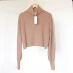 Reformation  Luisa Cropper Cashmere Sweater (Camel) Photo 2