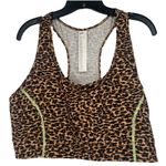 Fabletics  On The Go Medium Impact Sports Bra Leopard Print Pocket UPF 50 Size 2X Photo 0