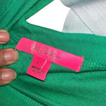 Lilly Pulitzer Women’s Large Areli Green Pullover V-neck Crisscross Back Top #75 Photo 5