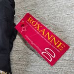 Roxanne One Piece Swimsuit Womens 38DD Black V Neck Gold Animal Print Trim NEW Size L Photo 13