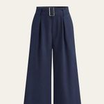 Navy Ruffled Cami Top and Wide Photo 0