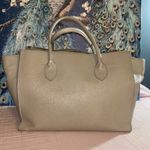 Roberto Cantani Large Gray Pebbled Leather Tote 2 Way Bag Blue Photo 3