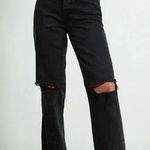 PacSun  Distressed Dad Jean in Black Photo 0