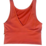 Lululemon  Orange Built‎ In Bra Tank Top V Neck Activewear Crop Size 4 Or 6 Photo 0