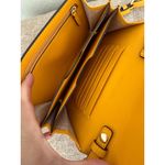 Michael Kors  Bag Wallet On A Chain Jet Set Yellow Leather Crossbody flawed Photo 4