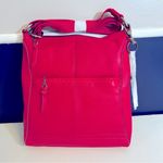 The Sak  Lucia Crossbody Bag in Magenta Stitch Leather‎ NWT Photo 4