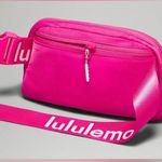 Lululemon NEW & IMPROVED SONIC PINK Everywhere Belt Bag White Wordmark Photo 7