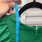 Vintage green Maxi Dress Ruffle Sleeve Size Small Photo 4