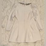 NWOT NADINE MERABI Kimberly Rhinestone Long Sleeve White Minidress Sz 14 Photo 5