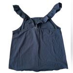 ICHI Navy Blue Button Down Flutter Blouse XL NWT Photo 1