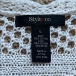 Style & Co . White Crochet Sweater Photo 1