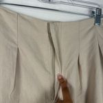 Lulus  Sophisticated Feel Beige Pleated High-Rise Wide-Leg Pants Sz L Photo 6