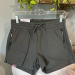 The Comfy  Twill Shorts Cotton Spandex Olive Green Elastic Drawstring Womens S Knit Photo 1