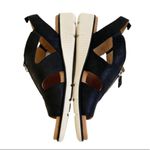 Nurture Wedge Sandal Sersey Black Leather Zipper Wedge Sandals Size 10 NIB Photo 5