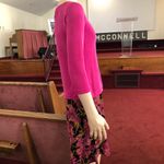 Citiknits 2 Piece Pink Black Floral Top and Skirt Photo 4