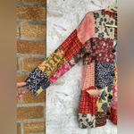 Hippie Dippie Patchwork Cardigan Sweater size medium Red Photo 6