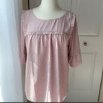 Loft Ruffled trim yolk an bell cuffed 3/4 sleeve size XS Photo 3