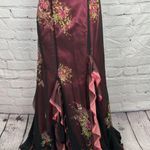 Hudson Vtg Chris Haute Couture Custom Floral Oriental Maxi Mermaid Skirt Photo 0