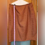 Kasper Women Orange Rust Brown Woven 2pc Suit Short Jacket Career VTG-10 Photo 9