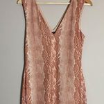 AFRM Womens Medium Ariana Sleeveless Dress Pink/Nude Snakeskin Mesh Bodycon Sexy Pink Photo 6