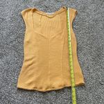 Free People We the Free () dark yellow ribbed knit cap sleeve top size L Photo 6