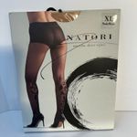 Natori Marilyn Sheer Tights XL Nude Black Floral Lace Pattern Photo 0