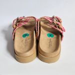 Cristina‎ Francini Pink Woven Raffia Buckle Sandals Slides Size 8 Photo 4