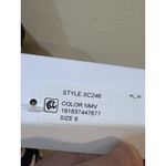 XScape Women's Blue Floral Chiffon Halter-Neck Gown Dress Size 6 Ruffle Photo 4