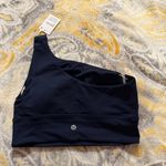 Lululemon  navy blue align one shoulder sport bra size 8 Photo 2