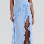 Unbranded Ruffled Maxi Dress Blue Size L Photo 1