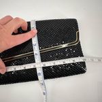 Vintage Women's Chainmail Metallic Mesh Purse Clutch Handbag Black Gold Small Photo 2