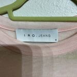 IRO  Jeans Pink Lyzza Distressed Oversized Long Sleeve Top Sz S Photo 3