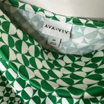 Ava & Viv  Satin Green Geometric Slip Dress Women's 3X Photo 3