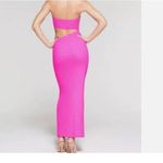 SKIMS NWT  FITS EVERYBODY CUTOUT LONG DRESS IN LIMITED EDITION NEON PINK 4X Photo 2