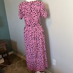 ASOS Pink/Black Cheetah Print Faux Wrap Dress Size 6 NWT Photo 5